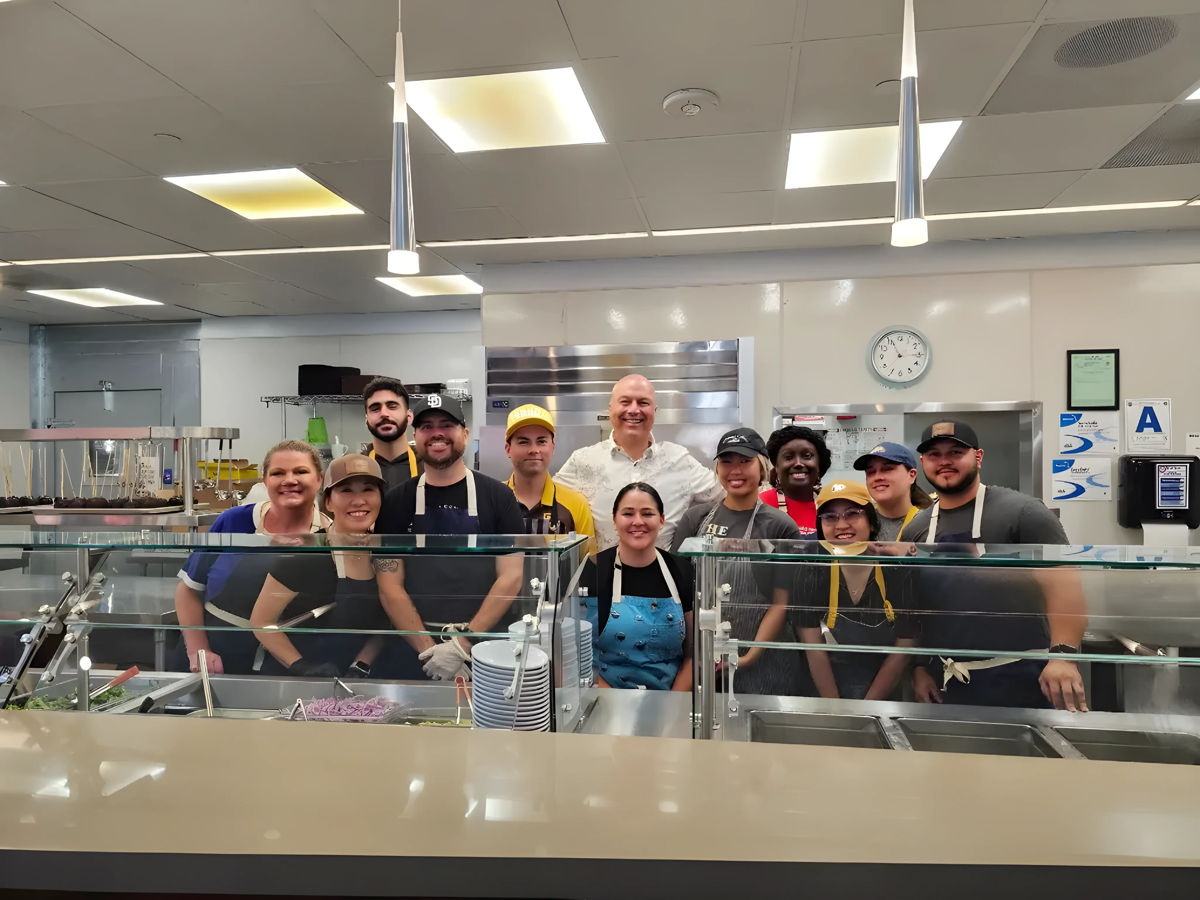 Commercial kitchen serving restaurant guests