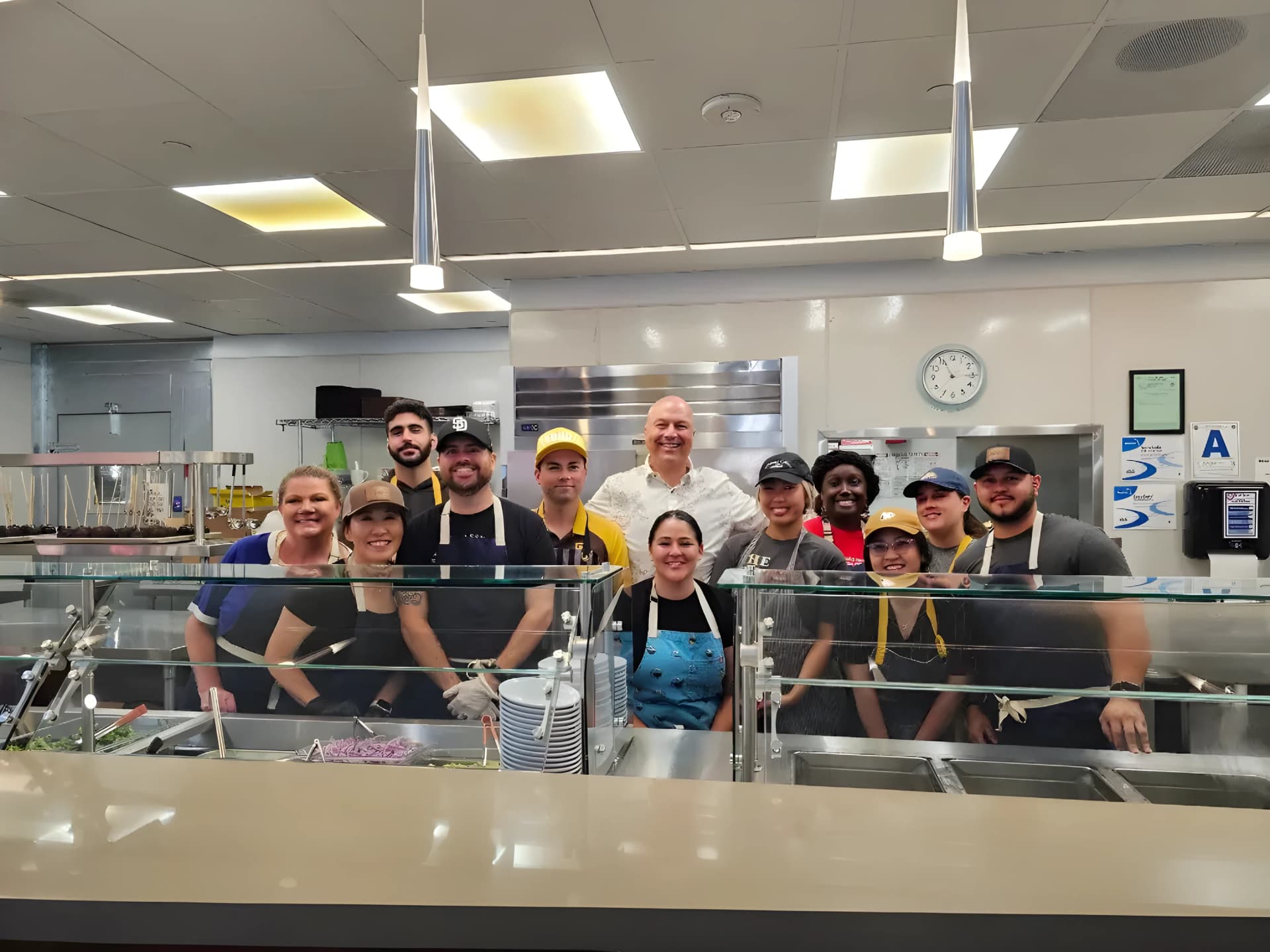 Commercial kitchen serving restaurant guests